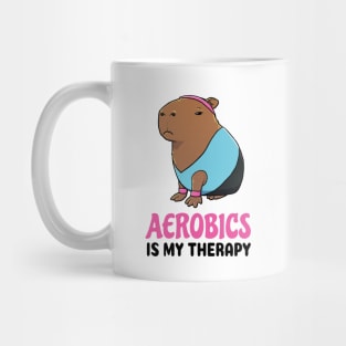 Aerobics is my therapy Capybara Mug